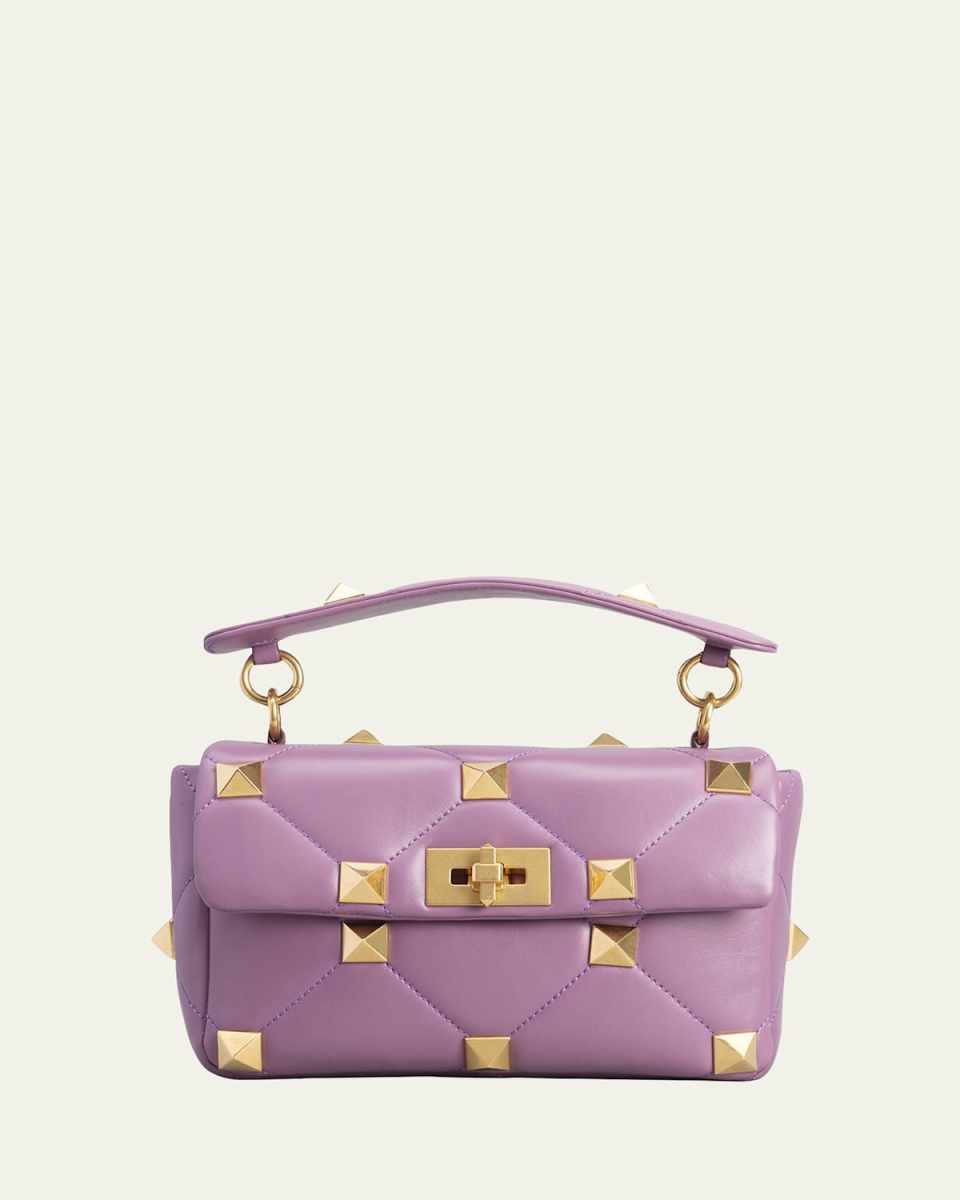Roman Stud Medium Quilted Chain Shoulder Bag